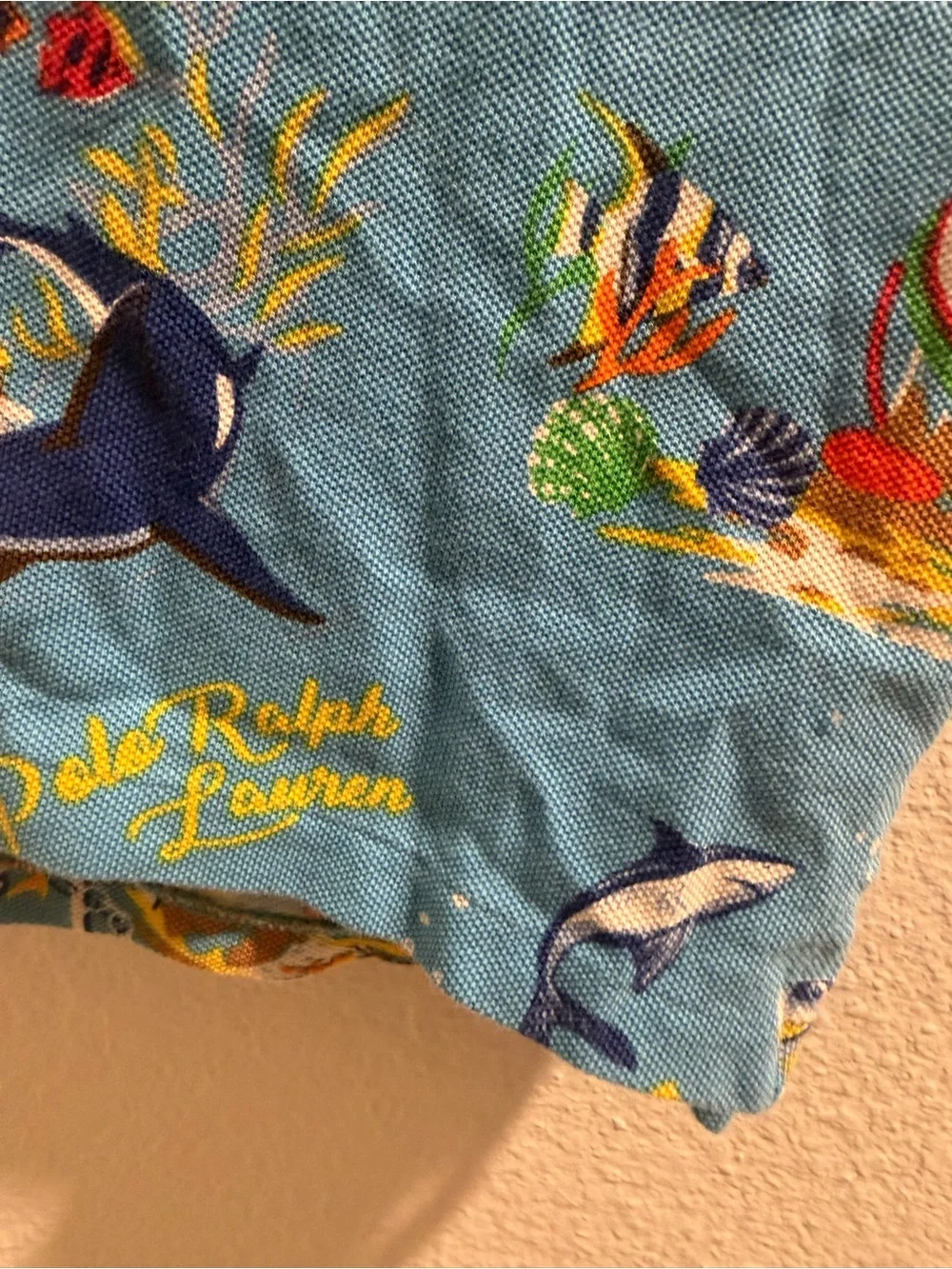 Polo by Ralph Lauren Blue Ocean Print Polo Shirt for Kids